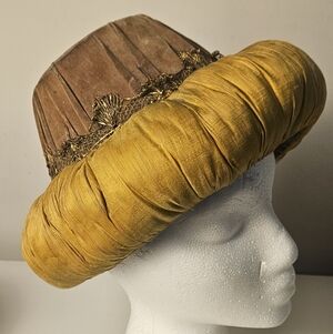 Embroidered Ottoman Empire Turkish Style Cap Antique Odd Fellows Headdress Hat